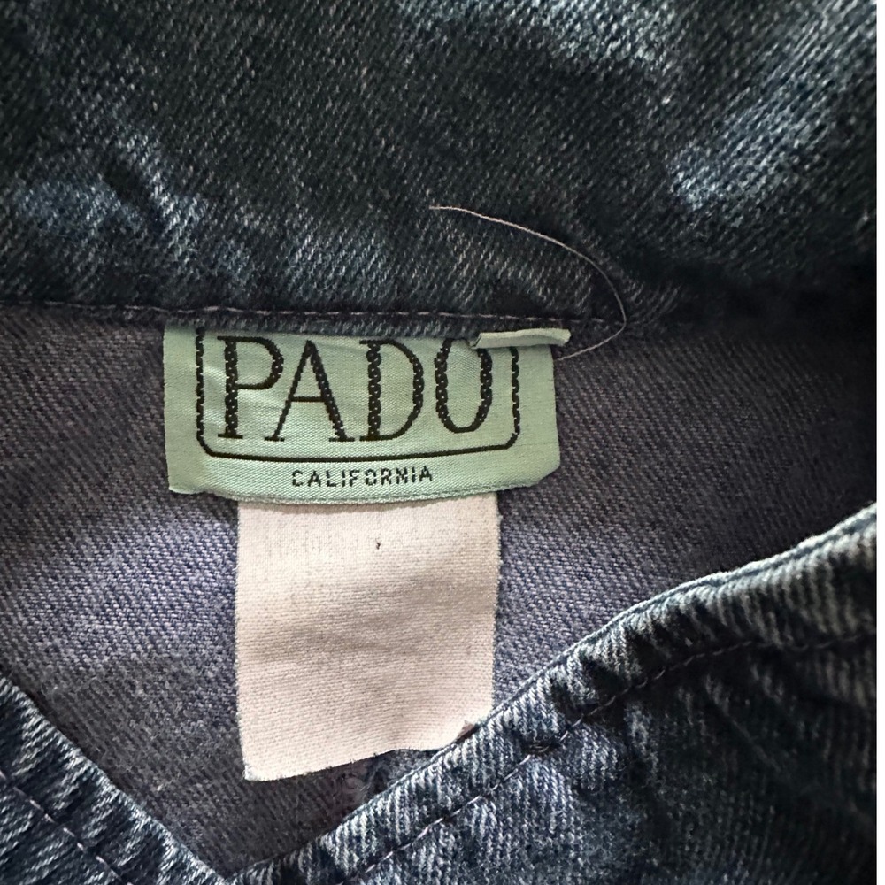 Vintage Pado California Purple Acid Wash Denim Jacket Batwing Embroidered L - Picture 9 of 9